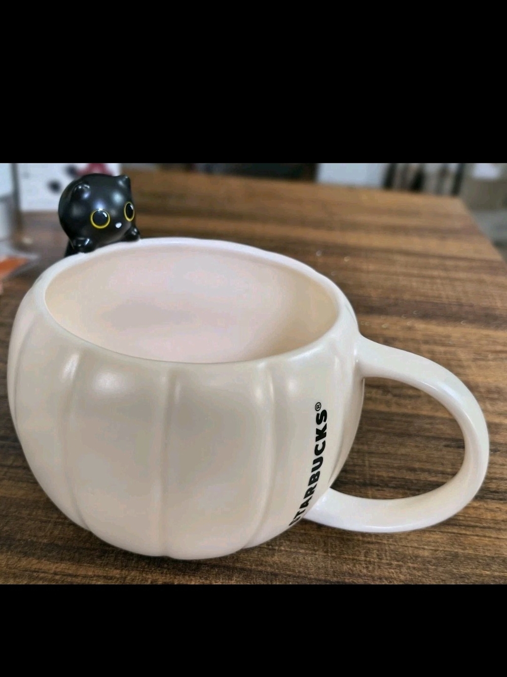 Starbucks Halloween Cat Mug White & Black NEW